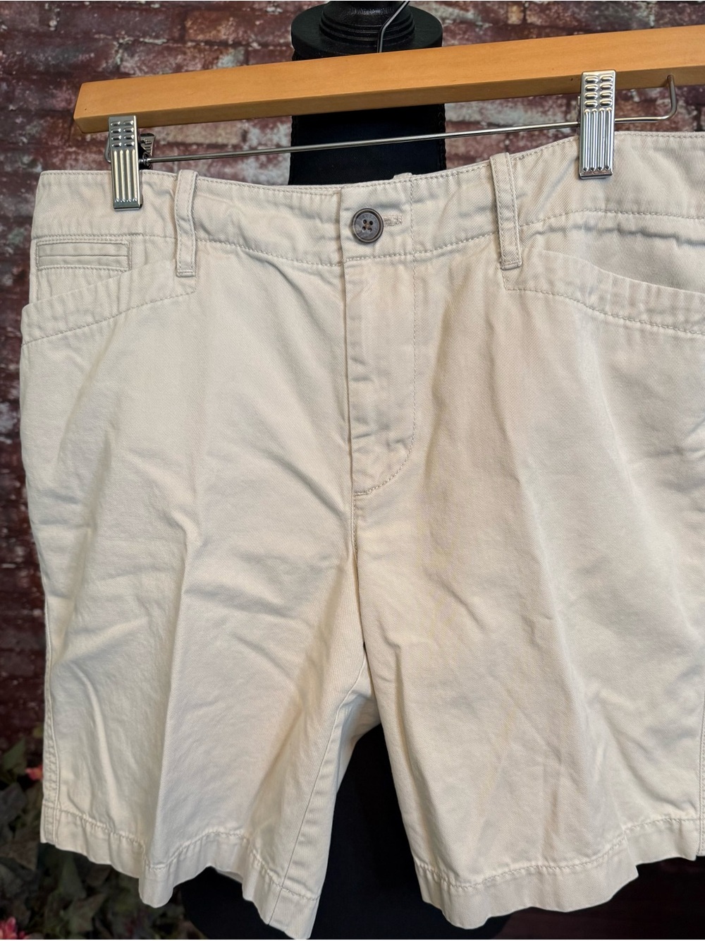 Ralph Lauren Cream Cotton Chino Bermuda Shorts